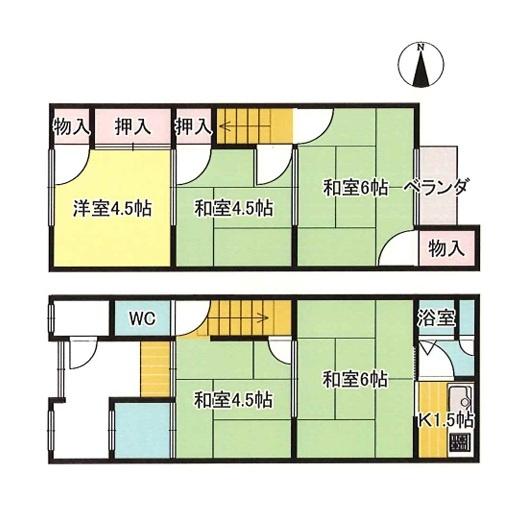 京都市上京区下立売通御前通西入突抜町の中古テラスハウス