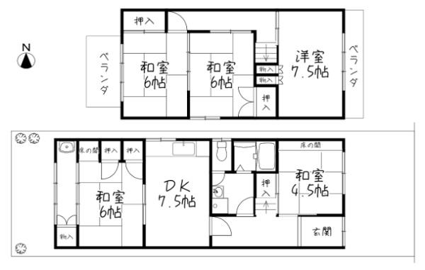 京都市北区紫竹下芝本町の中古一戸建