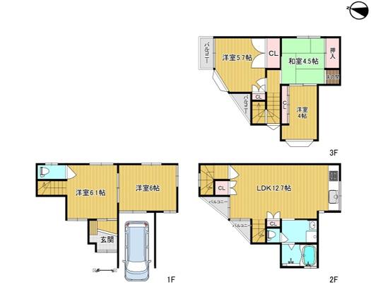 大阪市生野区勝山北５丁目の中古一戸建