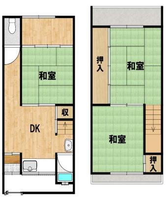 大阪市阿倍野区播磨町３丁目の中古テラスハウス