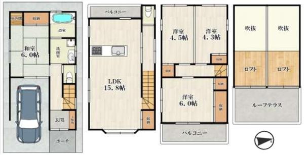 大阪市住吉区我孫子西１丁目の中古一戸建