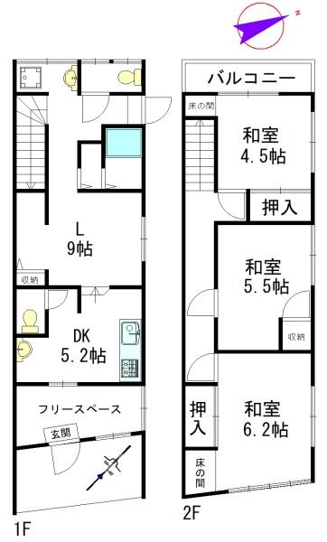 大阪市阿倍野区王子町３丁目の中古一戸建て