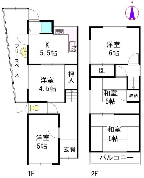 松原市北新町５丁目の中古一戸建て