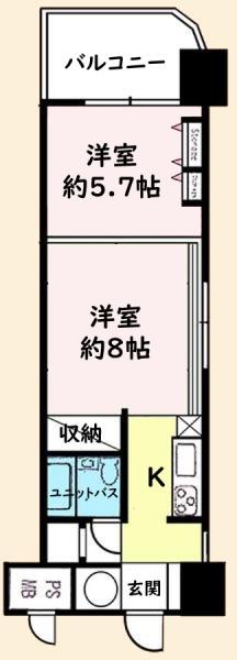 フラワーパレス白子1205号室