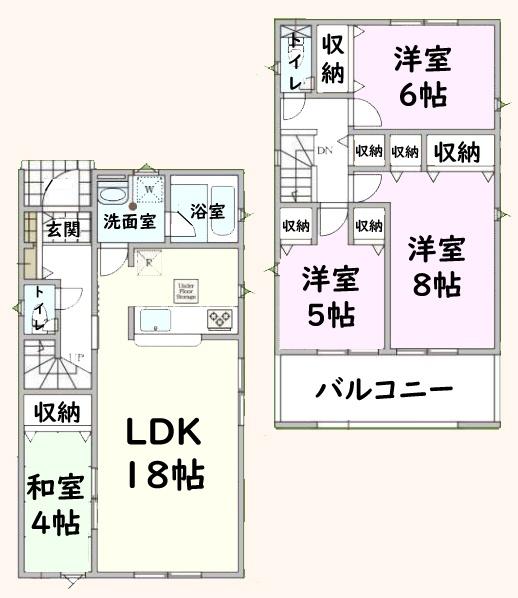 茂原市東茂原の新築一戸建(間取り)
