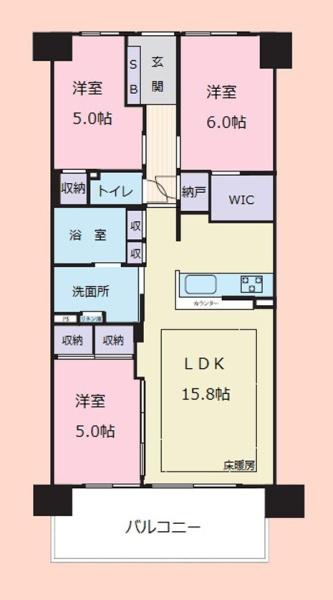 ルネ稲毛海岸グランマークス(間取り)