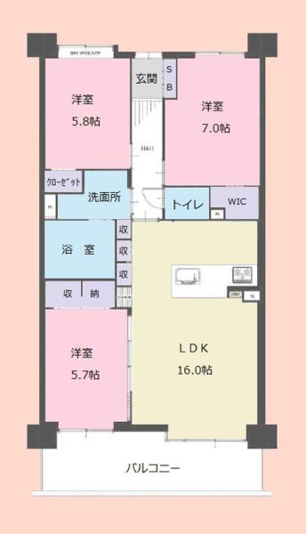 ペルル千葉中央(間取り)