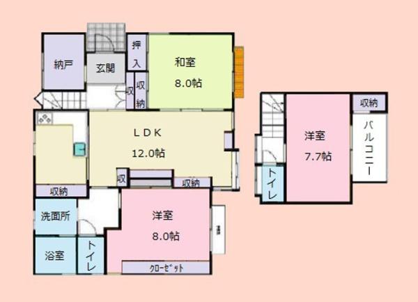 千葉市緑区高津戸町の中古一戸建て(間取り)