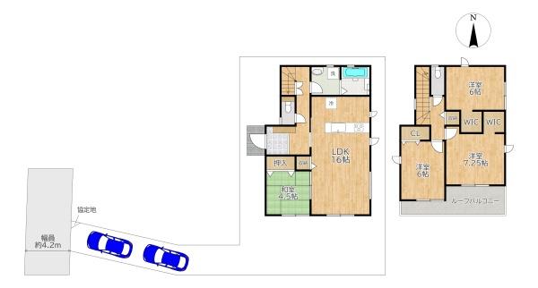 木津川市加茂町兎並船屋　新築戸建2号棟