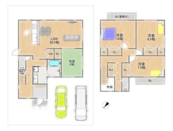 京田辺市同志社山手３丁目の新築一戸建