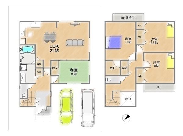 京田辺市同志社山手３丁目の新築一戸建