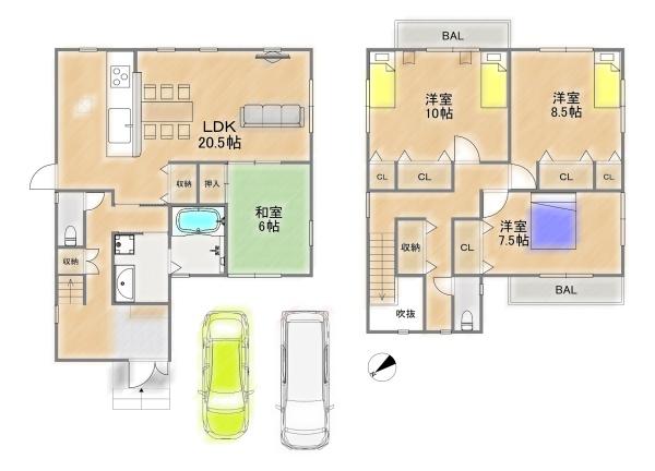 京田辺市同志社山手３丁目の新築一戸建