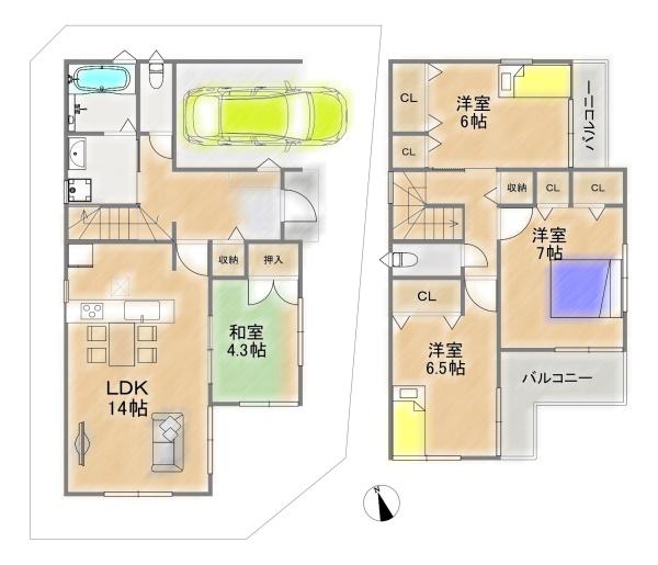 枚方市長尾谷町３丁目の中古一戸建