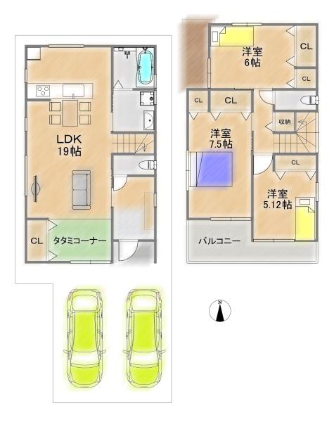 八幡市男山長沢の新築一戸建