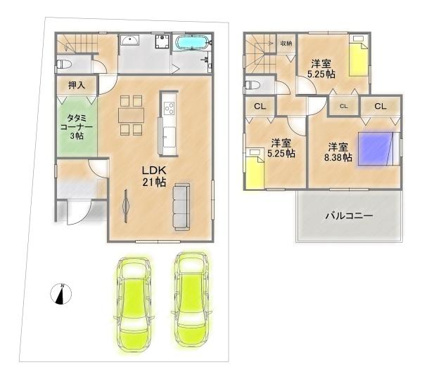 相楽郡精華町大字菅井小字西ノ辻の新築一戸建