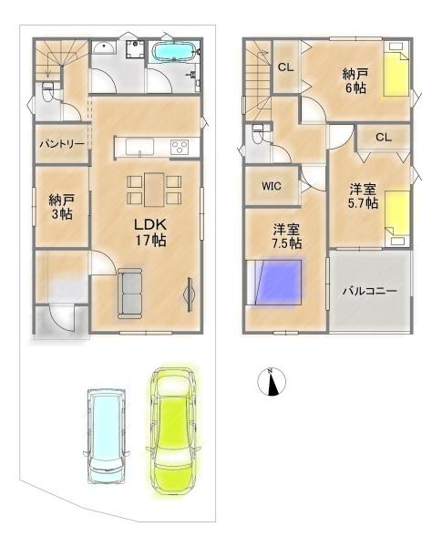 枚方市牧野阪１丁目の新築一戸建