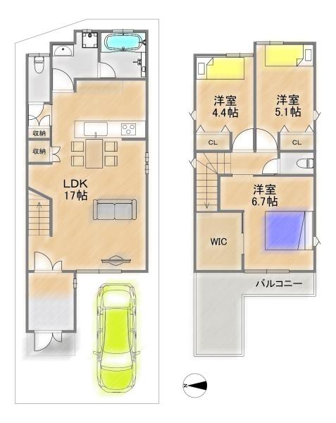 枚方市御殿山南町の中古一戸建て