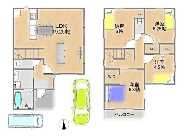 城陽市富野乾垣内の新築一戸建