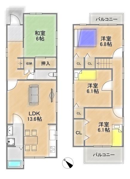 宇治市木幡御蔵山の中古一戸建
