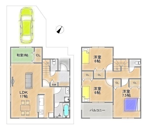 交野市私市６丁目の新築一戸建