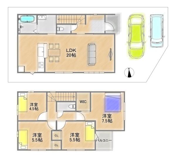 枚方市茄子作４丁目の新築一戸建