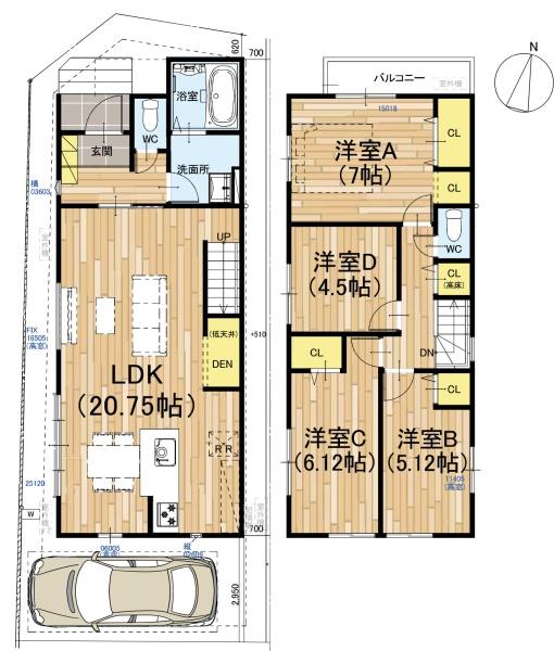 宇治市五ケ庄福角の新築一戸建