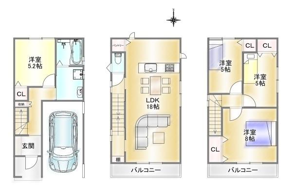 枚方市大峰南町の中古一戸建て