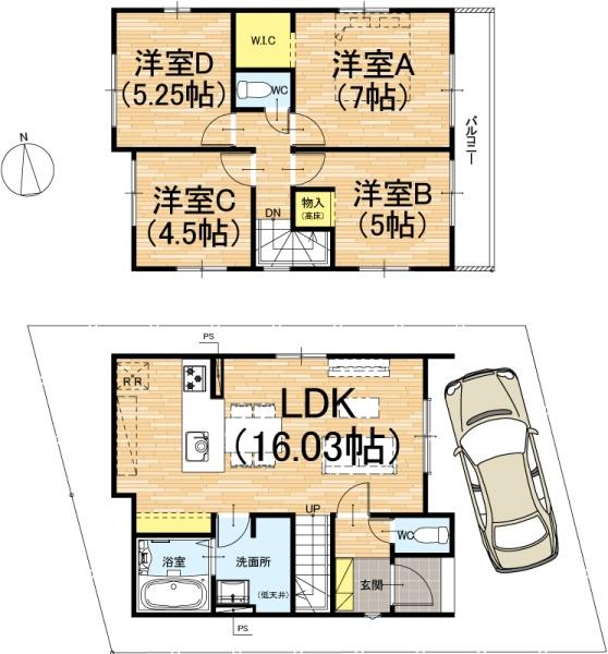 城陽市枇杷庄島ノ宮の新築一戸建