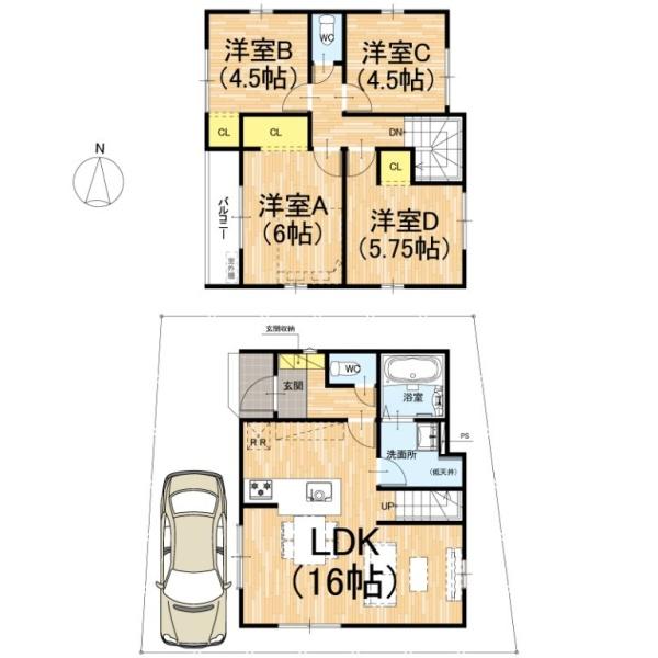 城陽市久世北垣内の新築一戸建