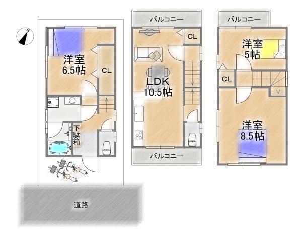 尼崎市田能４丁目の中古一戸建