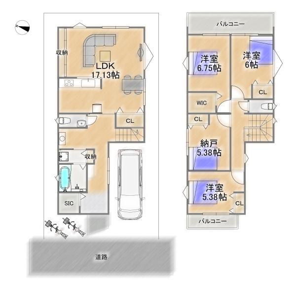川西市久代５丁目の新築一戸建