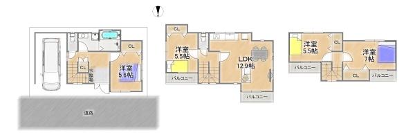 豊中市勝部３丁目の中古一戸建