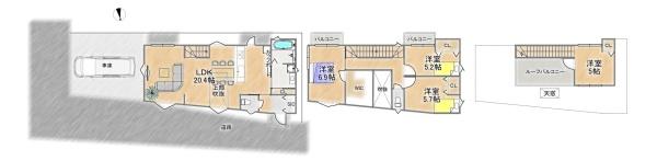 川西市東多田２丁目の新築一戸建