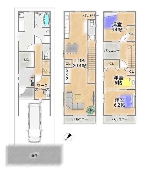 大阪市淀川区新北野３丁目の新築一戸建