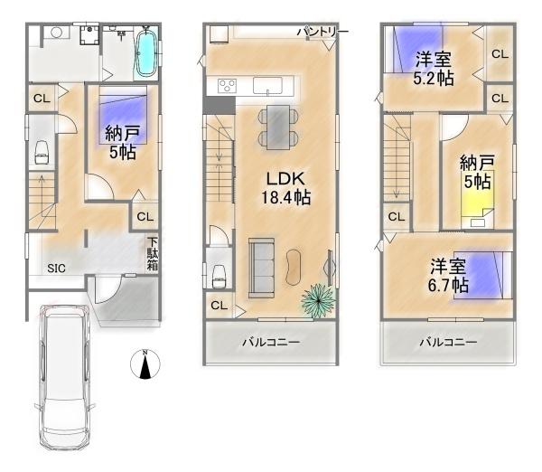 川西市久代３丁目の新築一戸建