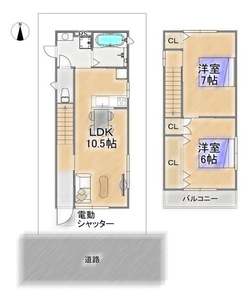 豊中市野田町の中古一戸建