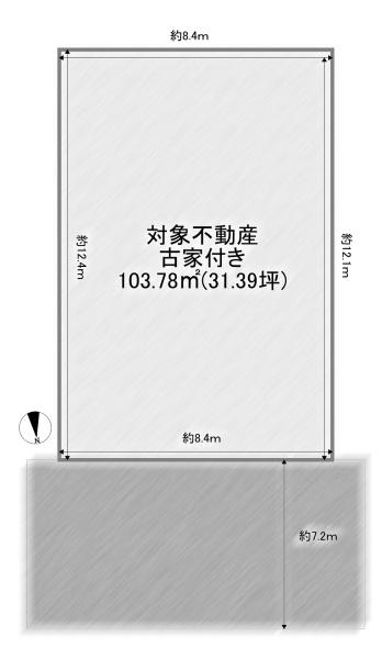 高槻市津之江町三丁目　建築条件なし土地
