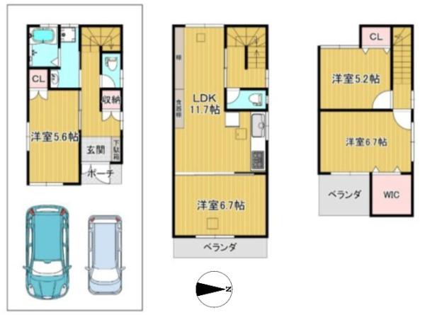 吹田市南正雀４丁目の中古一戸建て
