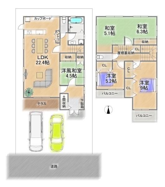 箕面市小野原西６丁目の中古一戸建