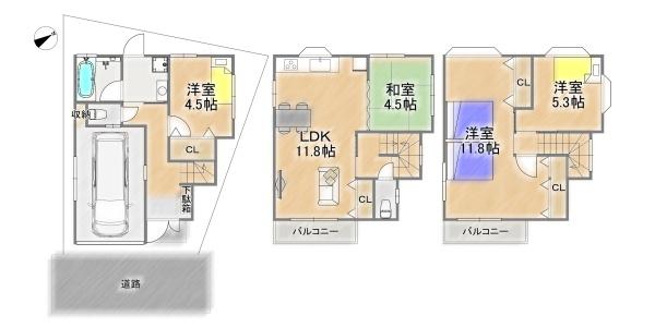 大阪市東淀川区東淡路４丁目の中古一戸建