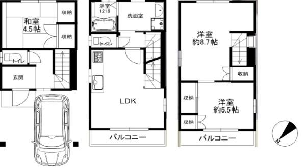 大阪市東淀川区井高野３丁目の中古一戸建て