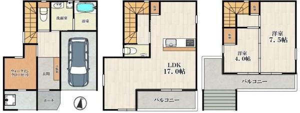 大阪市東淀川区大桐３丁目の中古一戸建て
