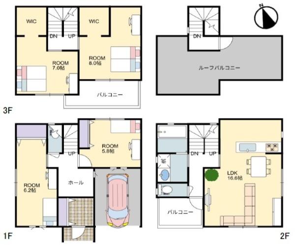 豊中市上野西３丁目の新築一戸建