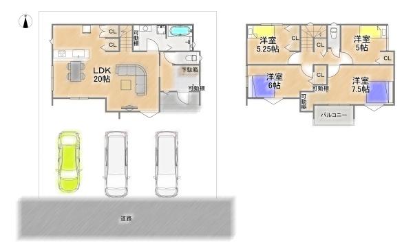 川西市向陽台３丁目の新築一戸建