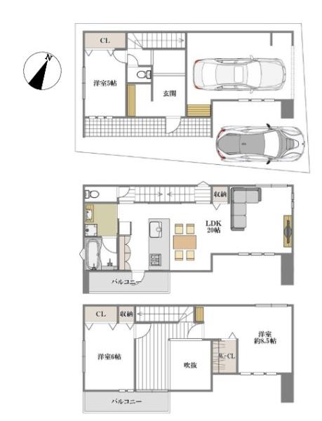 箕面市稲４丁目の新築一戸建