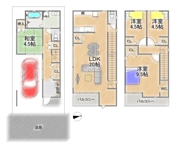大阪市東淀川区下新庄４丁目の中古一戸建