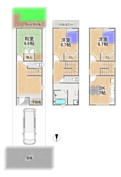 大阪市淀川区塚本４丁目の中古一戸建て