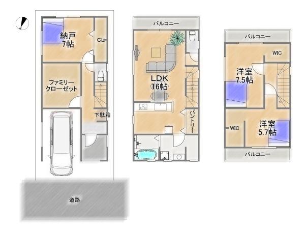大阪市淀川区塚本５丁目の新築一戸建