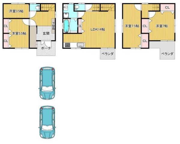 大阪市東淀川区下新庄５丁目の中古一戸建て