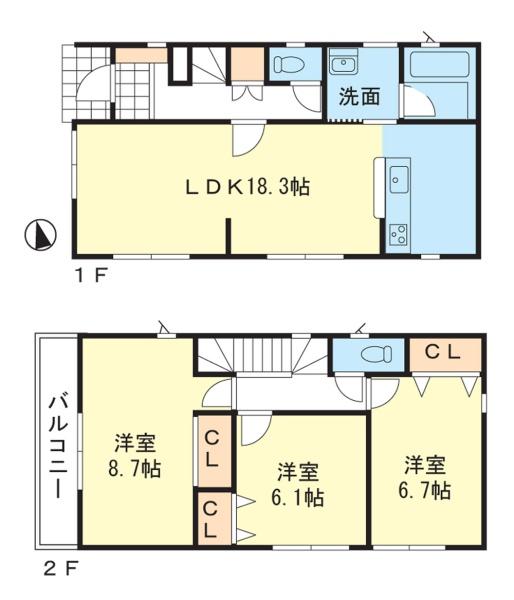 新築分譲住宅川越市かすみ野１丁目全２棟２号棟